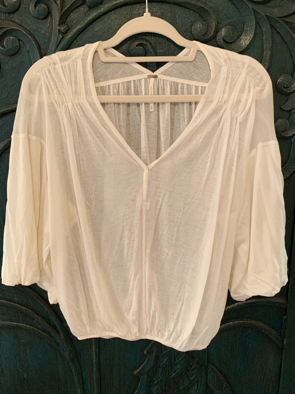 Free People Gauze Blouse Ivory